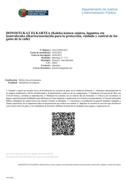 DONOSTI-KAT ELKARTEA (Kaleko katuen zaintza, laguntza eta