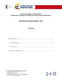 INSTRUCTIVO PAGO PEEDD - 2015
