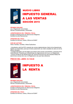 impuesto general a las ventas impuesto a la renta