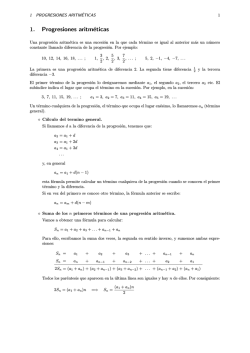 Progresiones aritméticas y geométricas - five