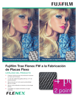 Fujifilm Trae Flenex FW a la Fabricación de Placas Flexo