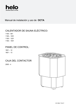 CALENTADOR DE SAUNA ELÉCTRICO: PANEL DE CONTROL
