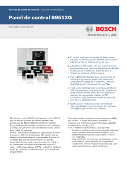 Panel de control B9512G - Bosch Security Systems
