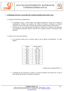 Gu&iacute;a de mantenimiento de bater&iacute;as de condensadores