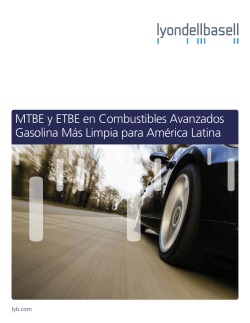 MTBE y ETBE en Combustibles Avanzados
