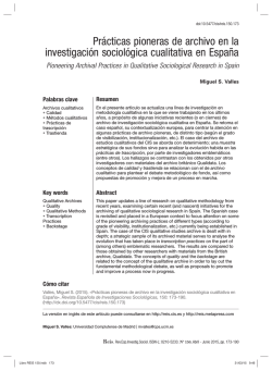 here - Reis - Revista Espa&ntilde;ola de Investigaciones Sociol&oacute;gicas