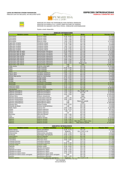 precios - Pumahuida