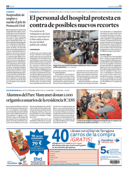 El personal del hospital protesta en contra de posibles nuevos