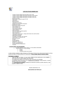 LISTA DE ÚTILES KINDER 2015