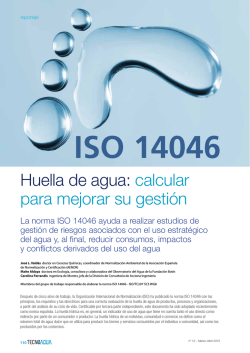 Huella de agua: calcular para mejorar su gesti&oacute;n