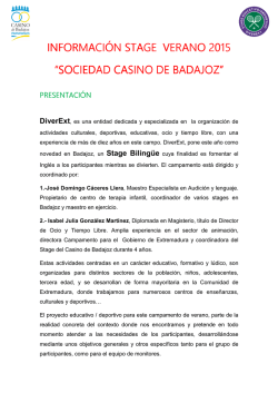 Informaci&oacute;n Completa Stage 2015