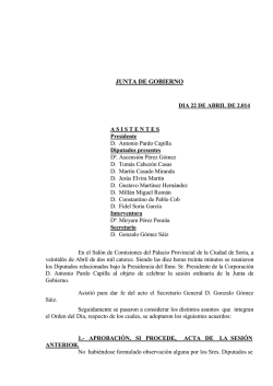 JUNTA DE GOBIERNO - Diputación de Soria