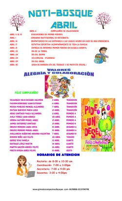 HORARIOS DE ATENCION - Gimnasio Campestre el Bosque de
