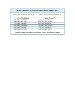 examenes departamentales 2015-1 - Facultad Odontología de Tijuana