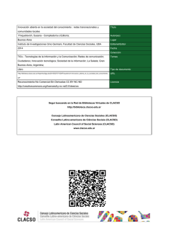 Innovación abierta en la sociedad del conocimiento