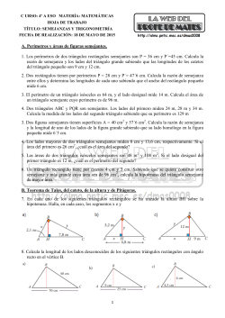A. Per&iacute;metros y &aacute;reas de figuras semejantes. 1. Los per&iacute;metros de