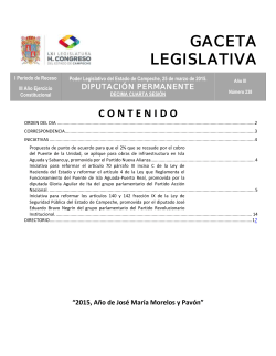 gaceta 238-25mar2015 - Poder Legislativo del Estado de Campeche