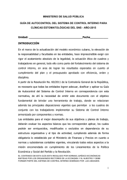 gu&iacute;a de autocontrol del sistema de control interno para cl&iacute;nicas