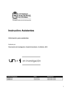 Instructivo Asistentes - Hermes - Universidad Nacional de Colombia