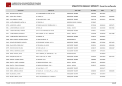 ARQUITECTOS EMISORES ACTAS ITE – Santa Cruz de Tenerife