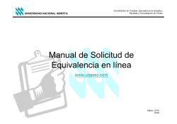 Manual de Solicitud en Linea - Equivalencias
