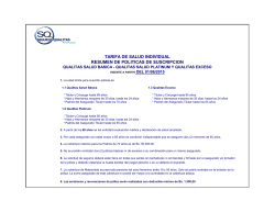 Tarifa HCM Individual Póliza Unica-SQ-Junio 2015
