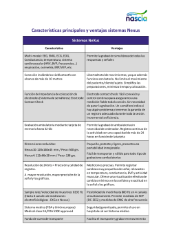 Características principales y ventajas sistemas Nexus