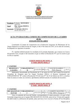 acta comité nº 9 escolar - Federación Aragonesa de Balonmano
