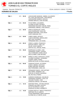 Horarios - Le&oacute;n Club de Golf
