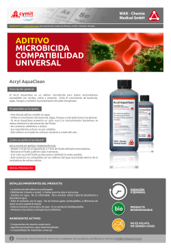 aditivo microbicida compatibilidad universal