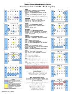 calendario 2015-2016 está disponible
