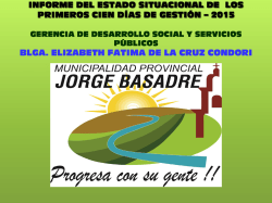 informe situacional de los 100 dias de gestion 2015