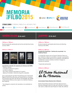 MEMORIA 2015 FILBO - Centro Nacional de Memoria Histórica