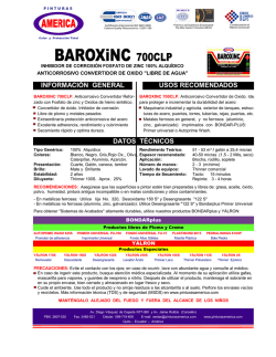 informaci&oacute;n general usos recomendados datos