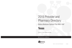 2015 Texas Provider and Pharmacy Directory