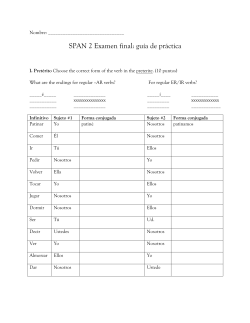 SPAN 2 Examen final: guía de práctica - Stjohns