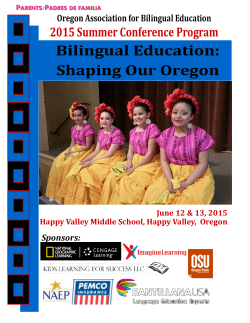 Bilingual Education: Shaping Our Oregon