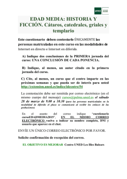 EDAD MEDIA: HISTORIA Y FICCI&Oacute;N. C&aacute;taros, catedrales, griales y