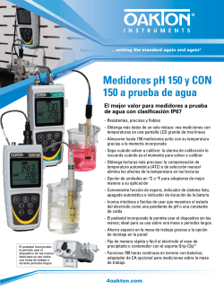 Medidores pH 150 y CON 150 a prueba de agua El