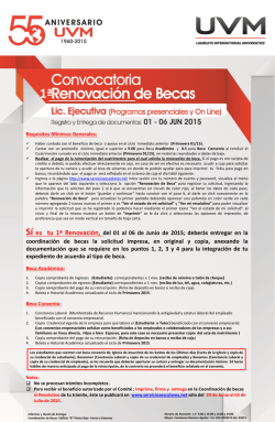 Licenciaturas Ejecutivas. - Servicios Escolares UVM Puebla