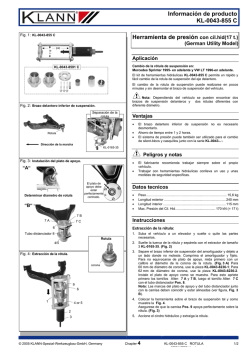 Informaci&oacute;n de producto KL-0043-855 C Herramienta de