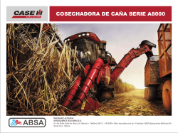 cosechadora de caña serie a8000 - ABSA Bolivia