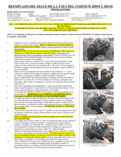 INPUT SHAFT SEAL REPLACEMENT