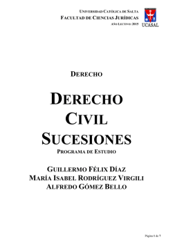 DERECHO CIVIL SUCESIONES - Universidad Católica de Salta