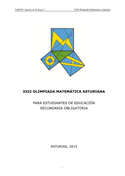 xxii olimpiada matemática asturiana