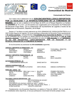 XVIII Encuentros alternativos CM