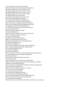 16 PF-5. Cuestionario Factorial de Personalidad 16 PF