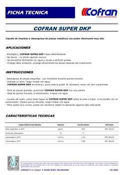 FICHA TECNICA COFRAN SUPER DKP