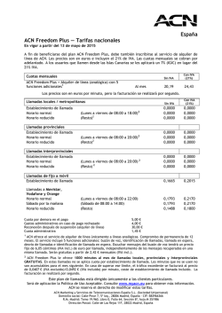 España ACN Freedom Plus — Tarifas nacionales