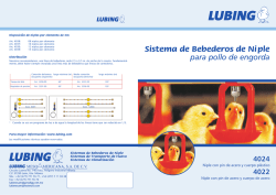 SISTEMA DE BEBEDEROS DE NIPLE - POLLO DE